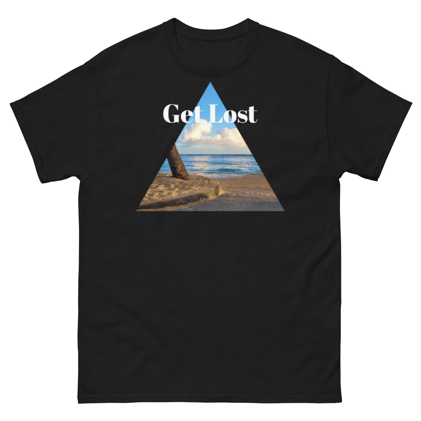 Get lost on the beach tee