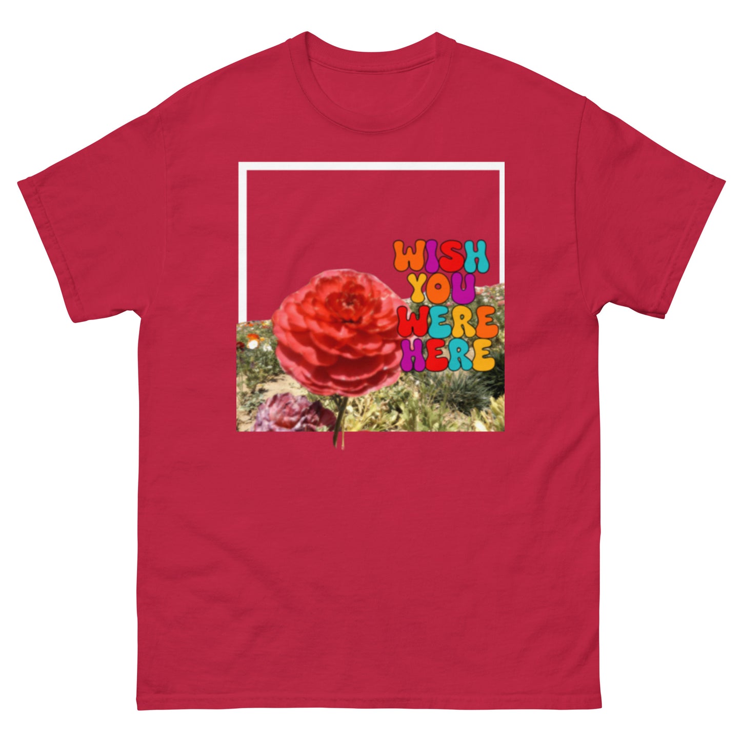 wish you were here in the flower fields tee